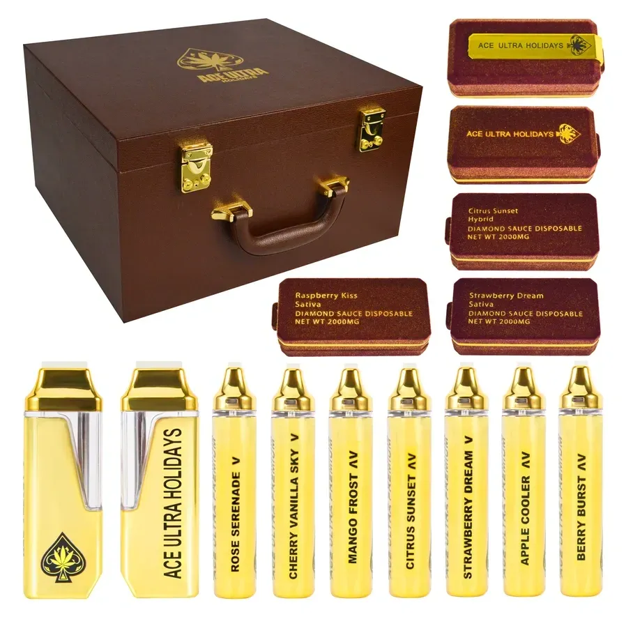 EMPTY Ace Ultra Premium Holiday Edition 2g Gold Disposable Vape
