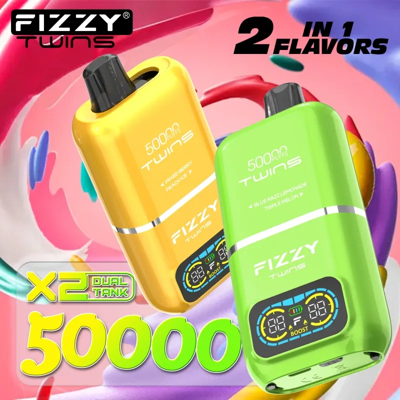 Fizzy 50k Puffs 50000 Twins 2-in-1 EU Warehouse Disposable Vape