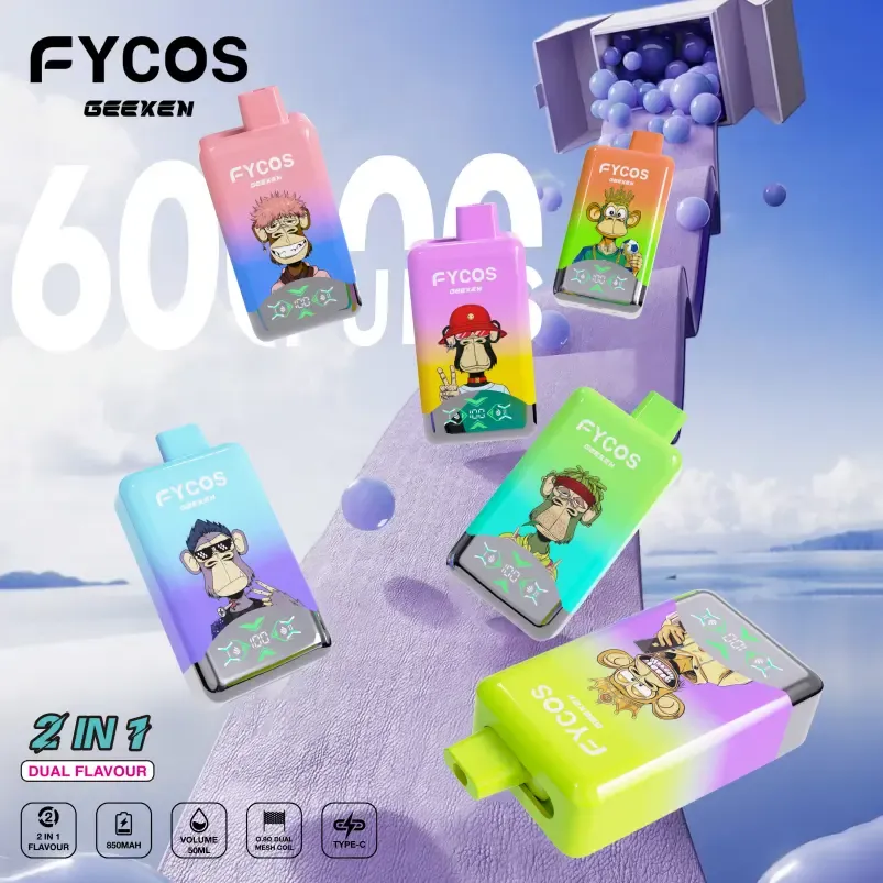 Одноразовий вейп Fycos 60K 60000 Puffs Geeken 2 в 1
