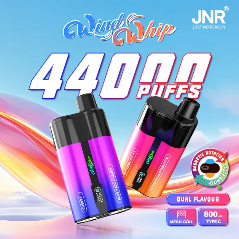 JNR WindWhip 44000 Puffs Подвійний аромат 2-в-1 Одноразовий Vape